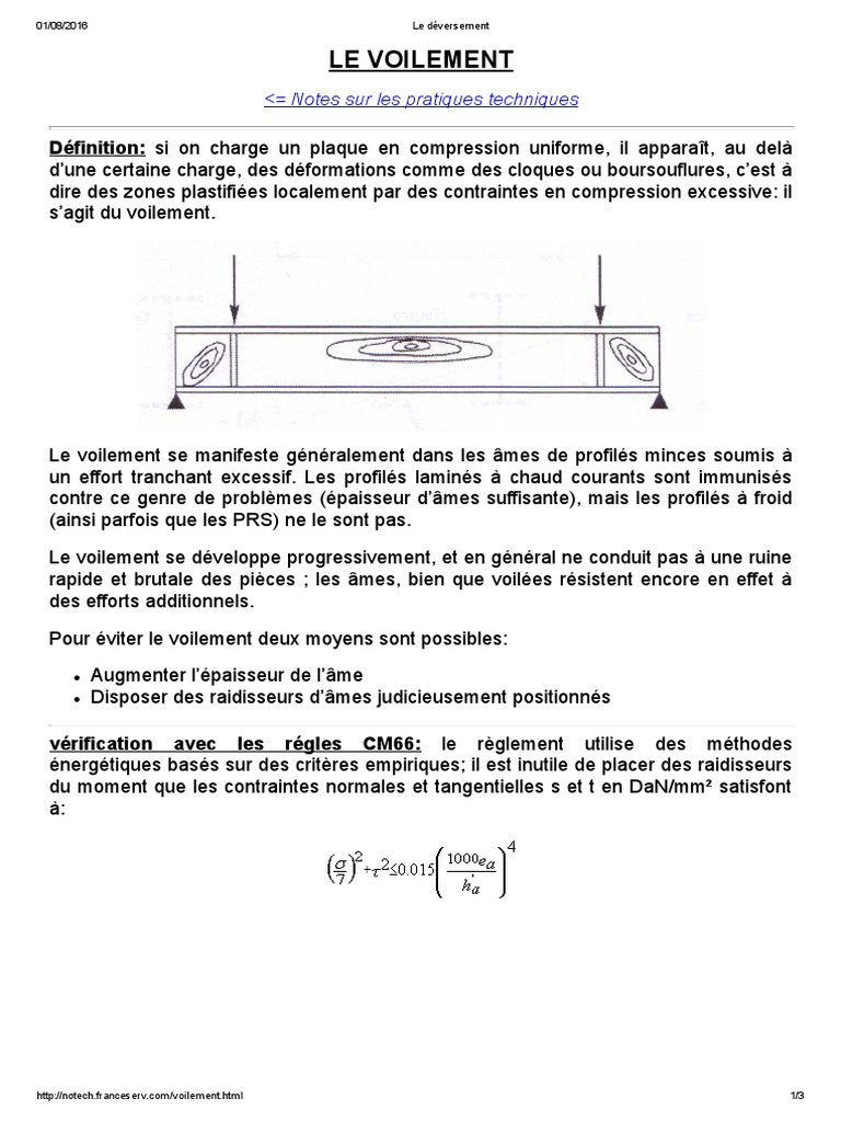 Voilement et déversement en charpente | PDF | Flambage | Contrainte de ...