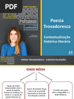 Poesia Trovadoresca – Contextualização Histórico-literária