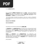ACTA ADMINISTRATIVA
