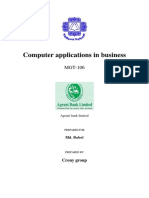 Computer Applications in Business: Crony Group