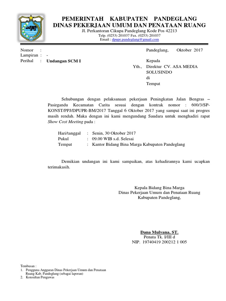 Surat Undangan Rapat SCM 2017 CV. Kumala Indah (1)