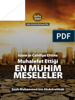 İslam'in Cahiliye Ehline Muhalefet Ettiği en Mühim Meseleler