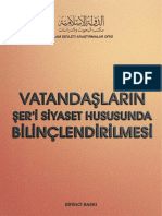 Vatandaşların Şer'i Siyaset Hususunda Bilinçlendirilmesi