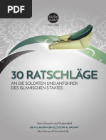 30 Ratschläge An Die Anführer Und Soldaten Des Islamischen Staates Von Schaych Abu Hamza Al-Muhadschir