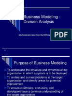 Business Modeling - Domain Analysis: Most Materials Taken From The RUP Textbook Chapter 8