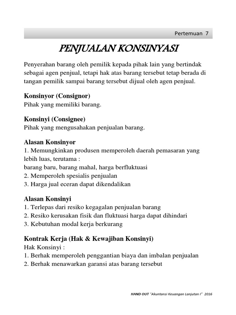 8 Penjualan Konsinyasi