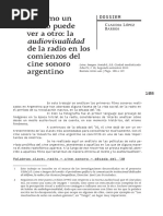 Lopez Barros - De Como Un Medio Puede Ver Al Otro. La Audiovisualidad de La Radio en Los Comienzos Del Cine Sonoro Argentino