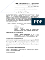 Modelo de Demanda de Indemnización Por Daños y Perjuicios Al Trabajador Público - Autor José María Pacori Cari