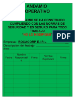 Etiqueta para Andamio (VERDE)