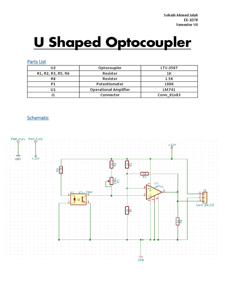 U Shaped Optocoupler PDF Operational Amplifier Amplifier