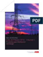 Lista de Precios ABB 2015 Distribucion de Energia Rev 01 Volumen 1 PDF