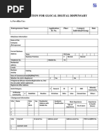 Application For Glocal Digital Dispensary: A. For Office Use