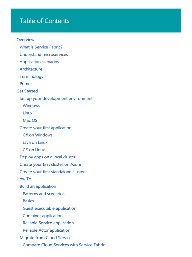 Service Fabric | PDF | Scalability | Microsoft Azure
