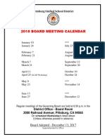 Board Meeting Dates - 2018