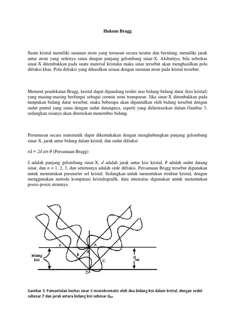 Prinsip Kerja Xrd X Ray Diffraction Hukum Bragg Bahasa 52 Off