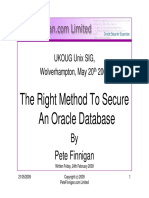 The Right Method To Secure The Right Method To Secure An Oracle Database