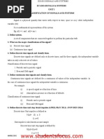 EC6303 Signals and Systems Two Marks For Ece 2013 - 2013 - Regulation