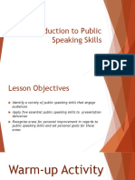 Introduction to Public Speaking Skills