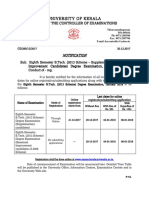 Kerala University BTech exam notification