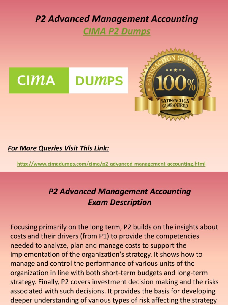 Valid P2 CIMA Braindumps - P2 Dumps PDF Exam Questions CimaDumps | PDF ...