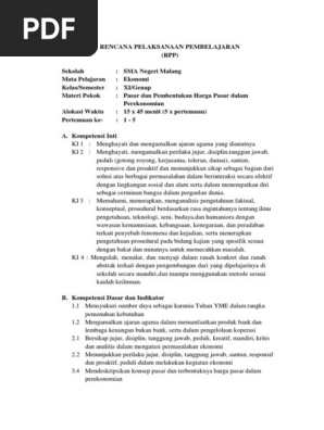 RPP Bentuk Pasar  PDF