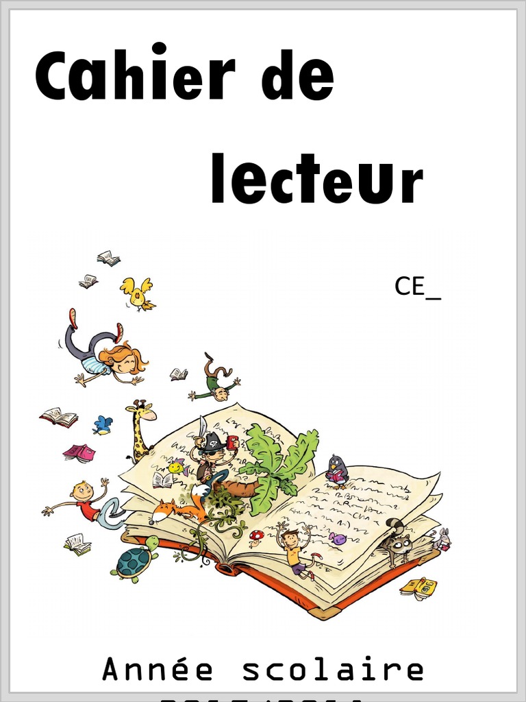 Cahier De Piano Page De Garde A Imprimer Pages de Garde Cahier Lecture | PDF