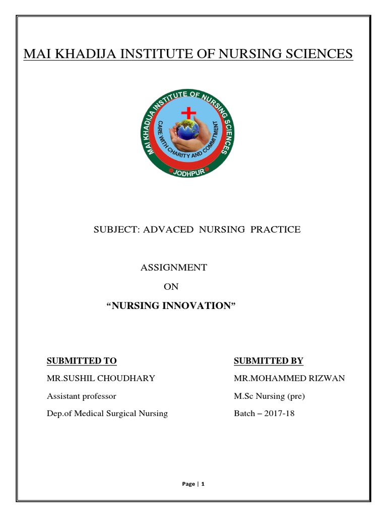 Innovations in Nursing | PDF | Nursing | Innovation