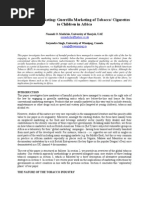 Download Misplaced Marketing Guerrilla Marketing of Tobacco Cigarettes to Children in Africa by Indonesia Tobacco SN36778110 doc pdf