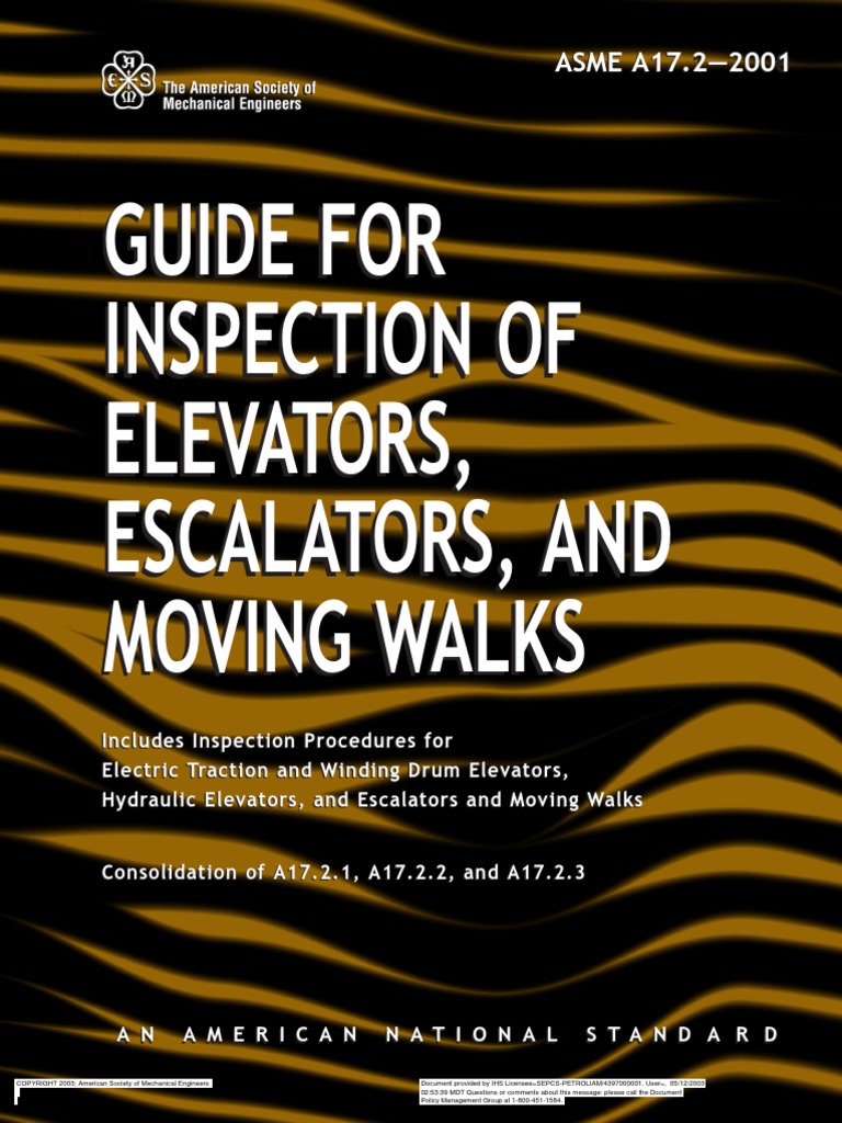 Asme a17 2 2001 inspection of elevators escalators and movi pdf pdf