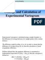 Concept and Calculation of Experimental Variogram