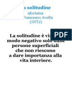 La Solitudine, Aforisma Di Francesco Avella (INTJ)