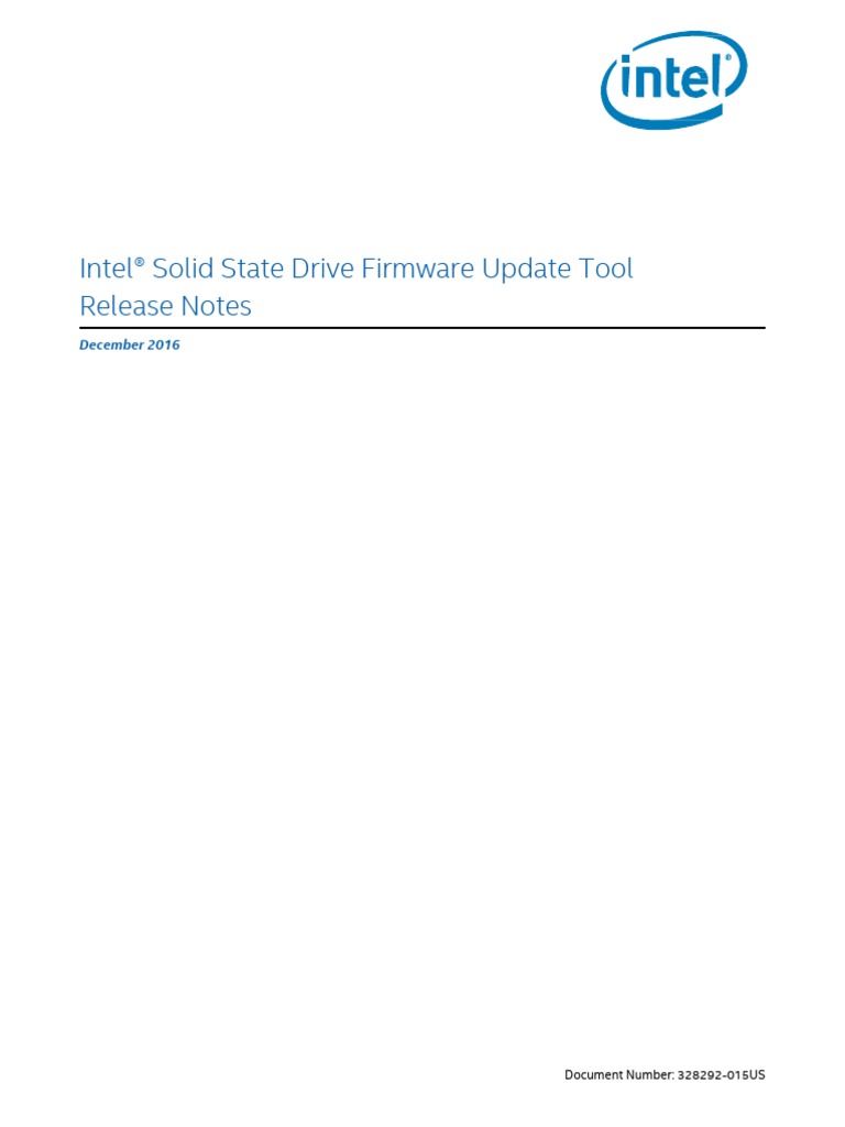 Intel SSD Firmware Update Tool 2 1 7 Release Notes 015 | PDF | Solid ...