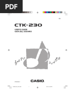 User'S Guide Guía Del Usuario: CTK230-ES-1