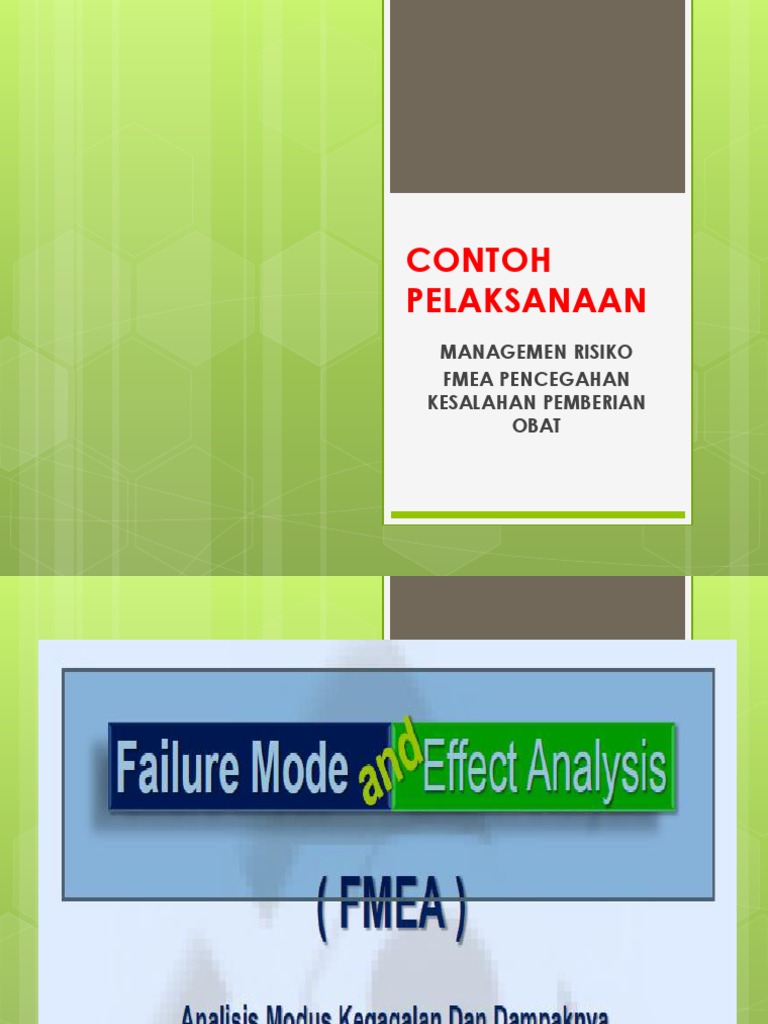 Contoh Fmea Pencegahan Kesalah Pemberian Obat