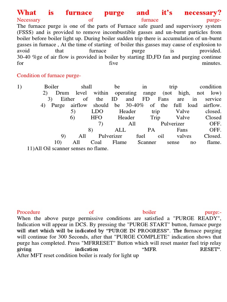 What Is Furnace Purge and It's Necessary? PDF