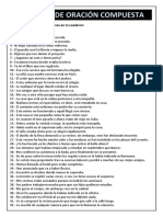 Oración Compuesta Ejercicios PDF