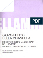 Giovani Pico Della Mirandola Discuro Sobre La Dignidad Del Hombre