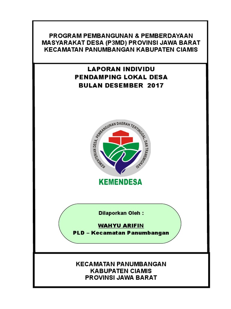 Contoh Laporan Individu Pendamping Lokal Desa