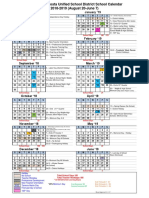 School Calendar 2018-2019