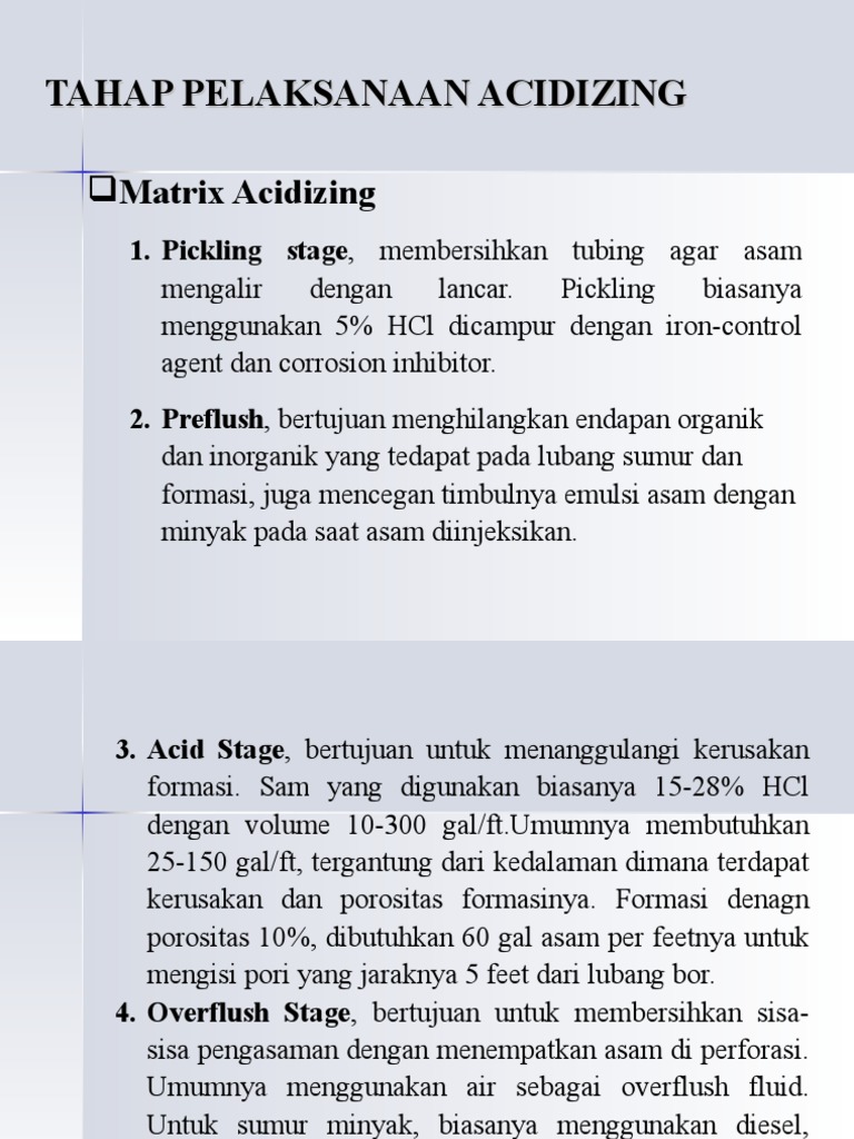 Proses Matrix Acidizing dalam Sumur | PDF | Sains & Matematika