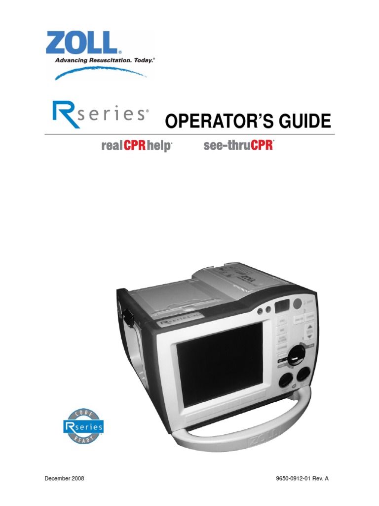 Zoll R Defibrillator User guide.pdf Artificial Cardiac Pacemaker