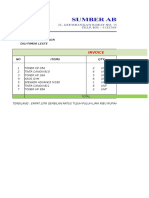 Invoice: To: Ai-Lay Ruben Rua Kampoeng Alor Dili-Timor Leste