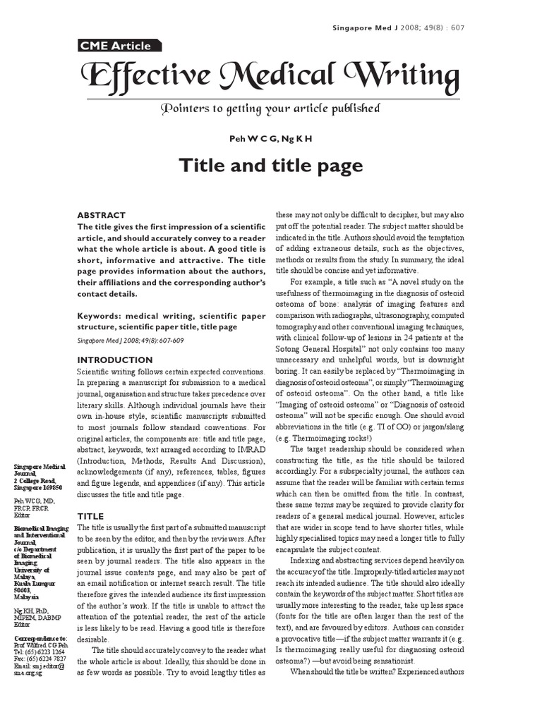 1 3 1 Preparing The Title And-Title Page | PDF | Address (Geography ...