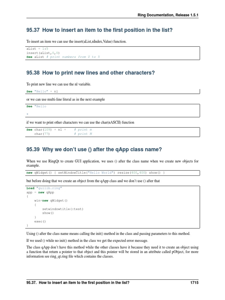 Ring Documentation: GUI & SQLite Examples | PDF | Library (Computing ...