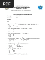 Soal Semester 1 Kelas 10 MTK Minat