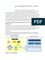 Theory of Change Vs Logical Framework