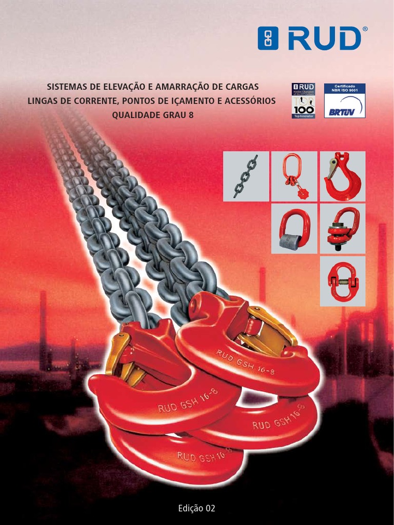 Rud Correntes Correntes de Alta Resistencia Catalogo Qualidade Grau 8 ...