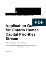 Application Guide For Ontario Human Capital Priorities Stream