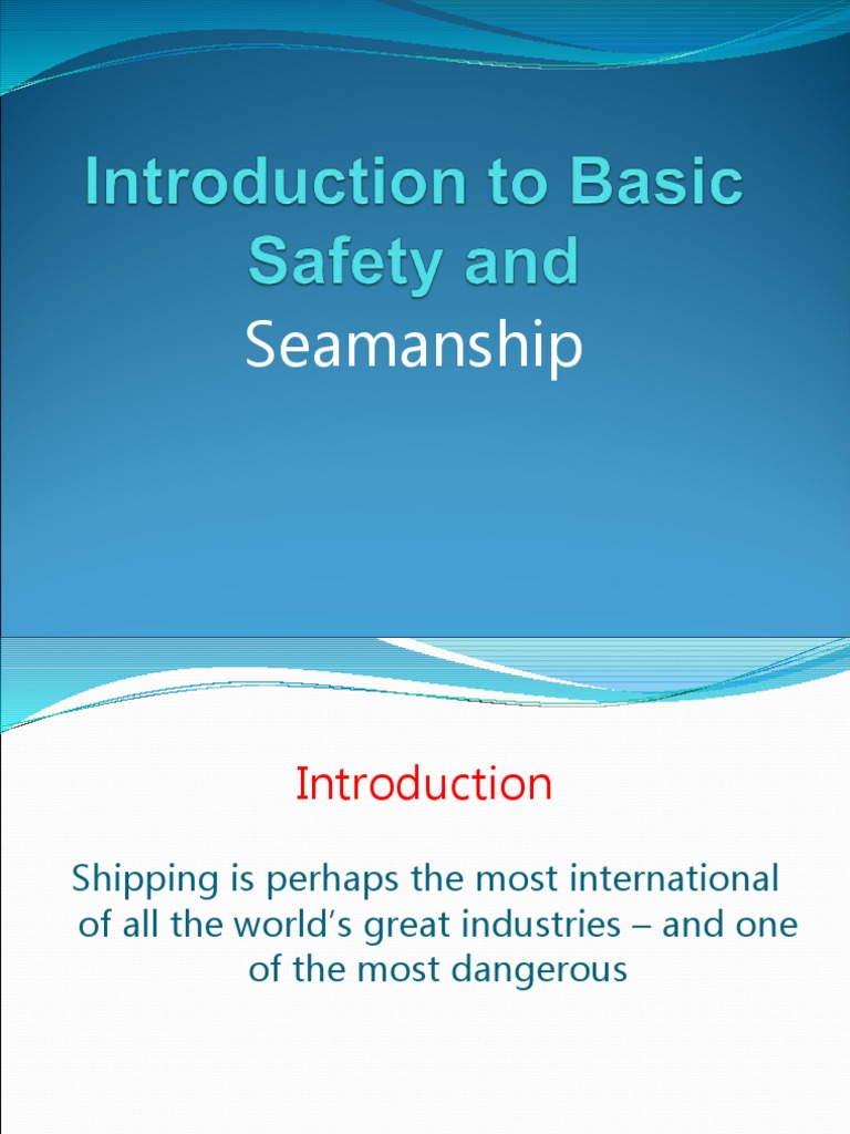 Essential Seamanship Safety Training | PDF | Water Transport | Watercraft