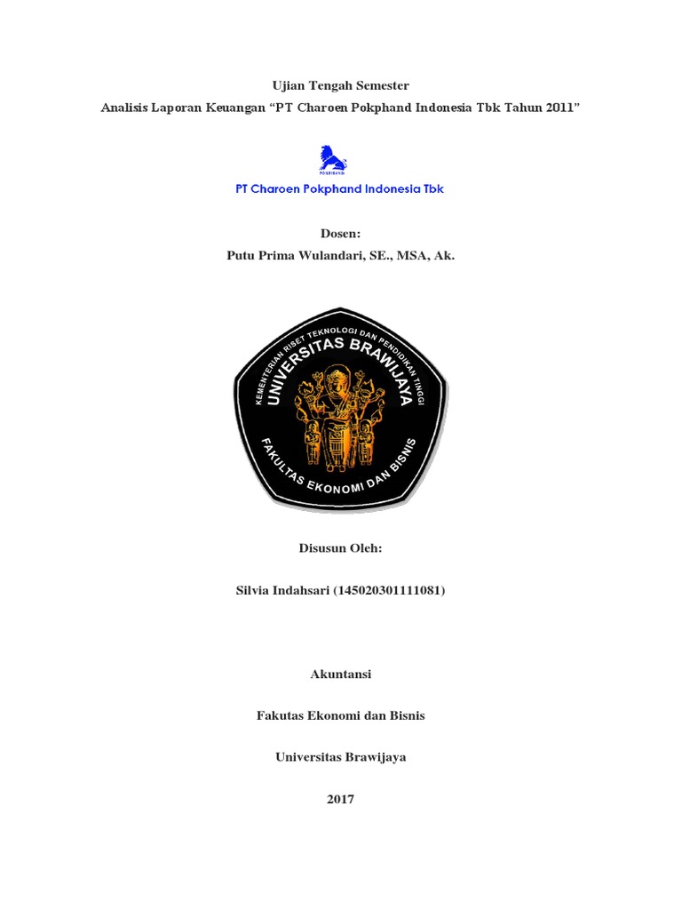 Cover UTS Akuntansi Universitas Brawijaya | PDF